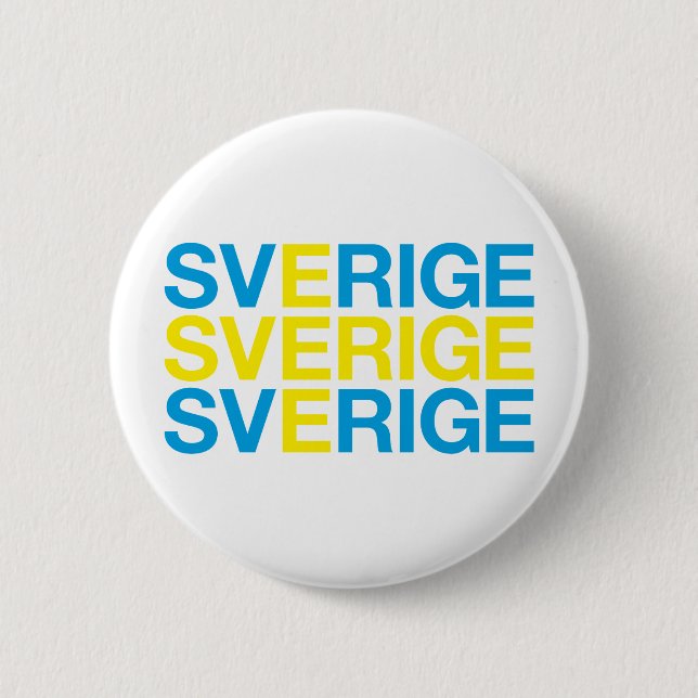 SVERIGE Flagga Knapp (Framsida)