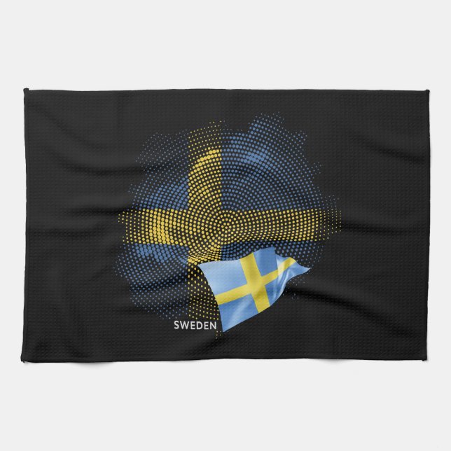 Sverige flagga kökshandduk (Horisontell)