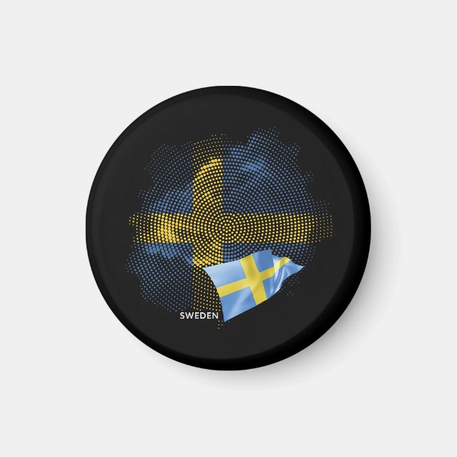Sverige flagga magnet (Framsidan)