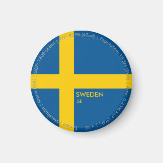 Sverige Flagga Magnet