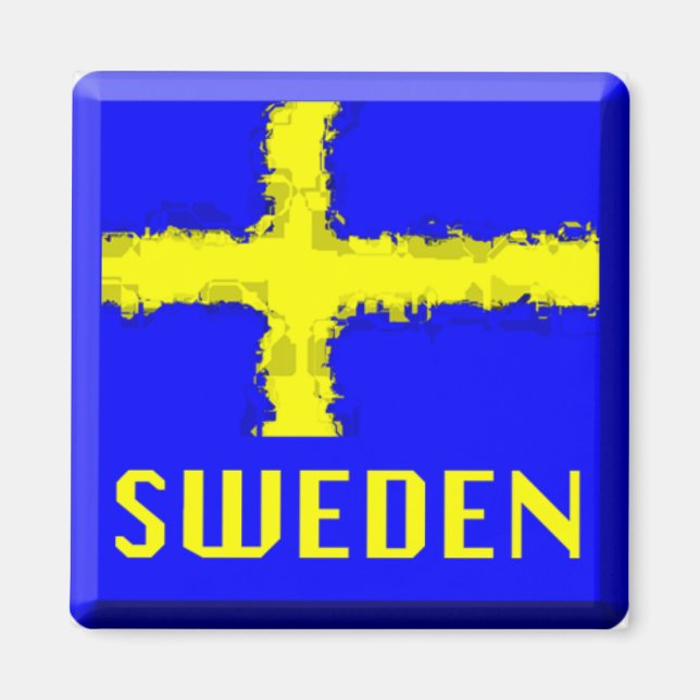 SVERIGE FLAGGA Magnet (Framsidan)