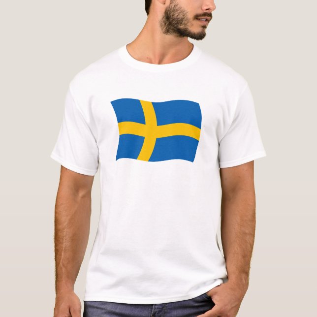 Sverige Flagga Shirt T (Framsida)
