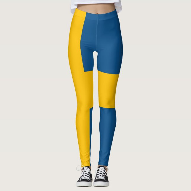 Sverige flagga Svenska Leggings (Framsida)