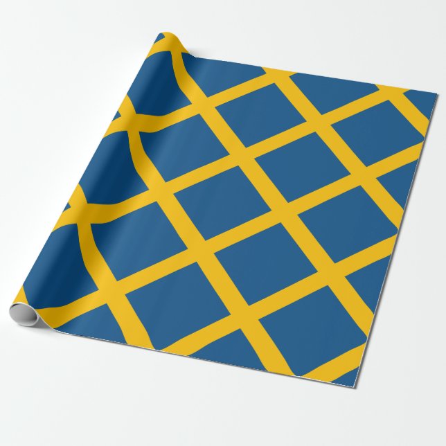 Sverige flagga Svenska Presentpapper (Utrullad)