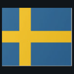 Sverige flagga Svenska Presentpapper<br><div class="desc">Sverige flagga - gult kor Den svenska flagga inspirerades troligtvis av den äldsta nordiska flagga - dansk Danneborg. Gult kor med blå bakgrund når kant i flagga och dess kortare arm ligger närmare den lämnat sidan av flagga. #Sverige #swedisch #yellowcross #nordic</div>