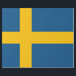 Sverige flagga Svenska Presentpapper<br><div class="desc">Sverige flagga - gult kor Den svenska flagga inspirerades troligtvis av den äldsta nordiska flagga - dansk Danneborg. Gult kor med blå bakgrund når kant i flagga och dess kortare arm ligger närmare den lämnat sidan av flagga. #Sverige #swedisch #yellowcross #nordic</div>