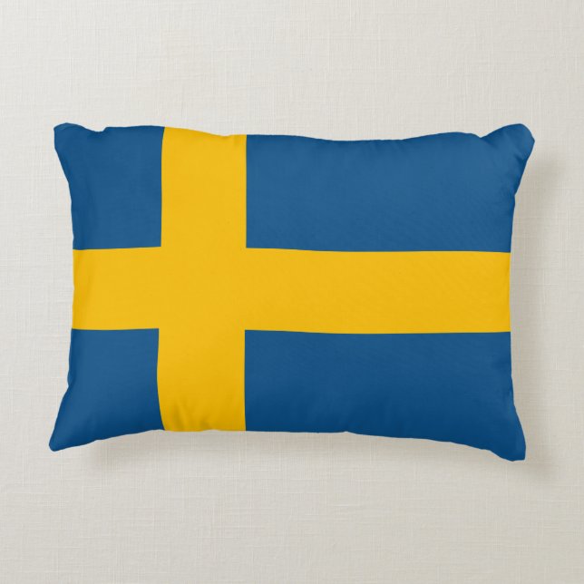 Sverige flagga Svenska Prydnadskudde (Baksidan)