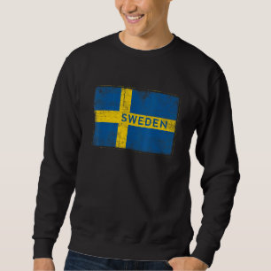 Sverige Flagga Svenska Sverige Svenska Stockholm N Lång Ärmad Tröja
