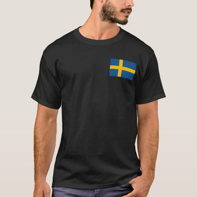 Sverige flagga Svenska T-shirt (Framsida)