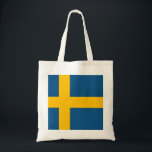 Sverige flagga Svenska Tygkasse<br><div class="desc">Sverige flagga - gult kor Den svenska flagga inspirerades troligtvis av den äldsta nordiska flagga - dansk Danneborg. Gult kor med blå bakgrund når kant i flagga och dess kortare arm ligger närmare den lämnat sidan av flagga. #Sverige #swedisch #yellowcross #nordic</div>