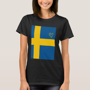 Sverige Flagga Svenskt Hjärt Proud Arv National- T Shirt