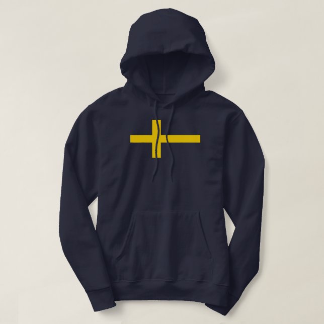 Sverige Flagga Sverige Flagga Coola svenska Flaggo Hoodie (Design framsida)