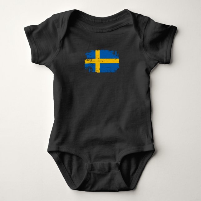 Sverige Flagga T Shirt (Framsida)