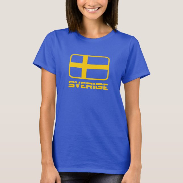 Sverige flagga t shirt (Framsida)