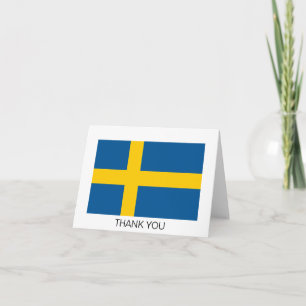 Sverige Flagga Tack Kort