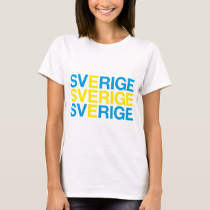 SVERIGE Flagga Tee Shirt