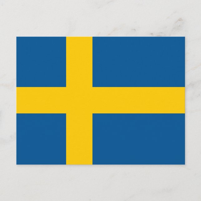 Sverige Flagga Vykort (Framsida)
