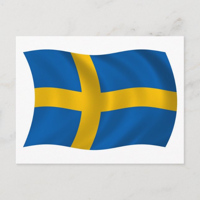 Sverige Flagga vykort (Framsida)