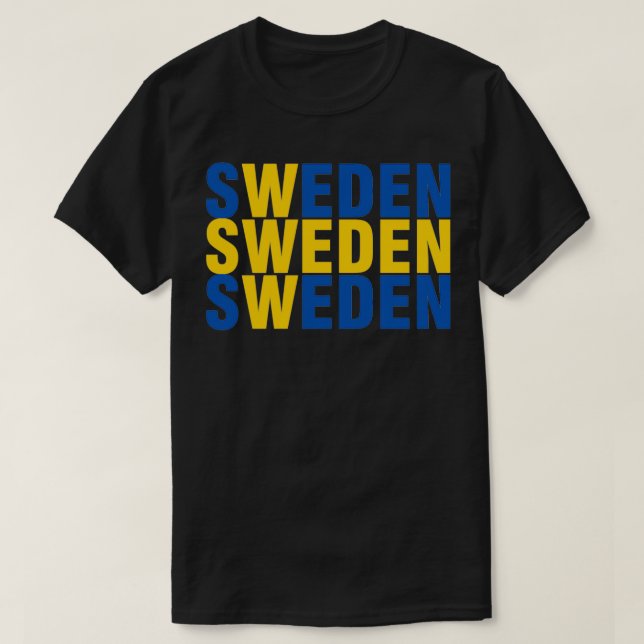 Sverige flaggga t shirt (Design framsida)