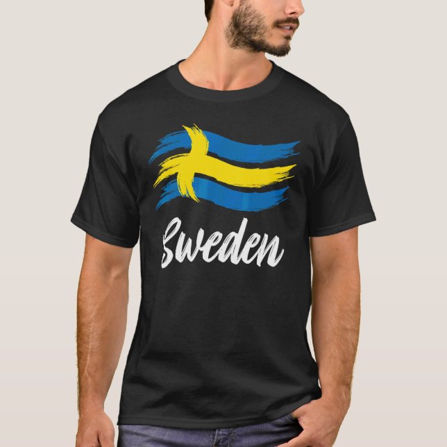 Sverige Flaggkläder  Unika Svenskar Design T Shirt (Framsida)