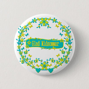 Sverige för mittsommarsymbol knapp