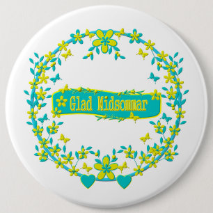 Sverige för mittsommarsymbol knapp