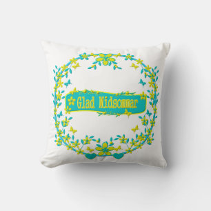 Sverige för mittsommarsymbol kudde