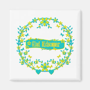 Sverige för mittsommarsymbol magnet