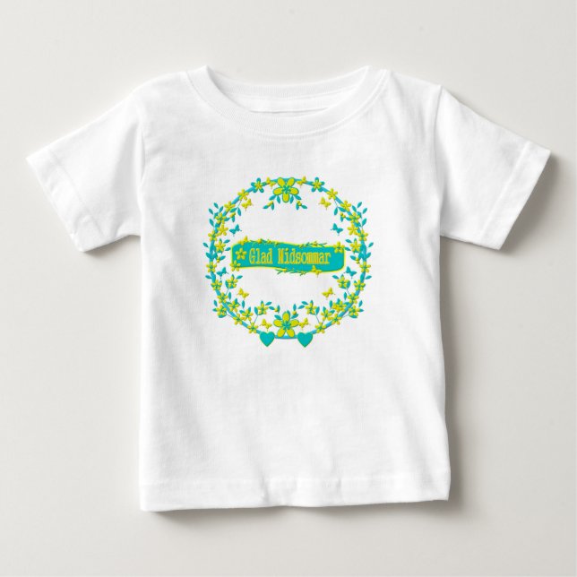 Sverige för mittsommarsymbol tee shirt (Framsida)