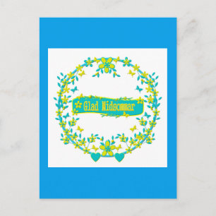 Sverige för mittsommarsymbol vykort