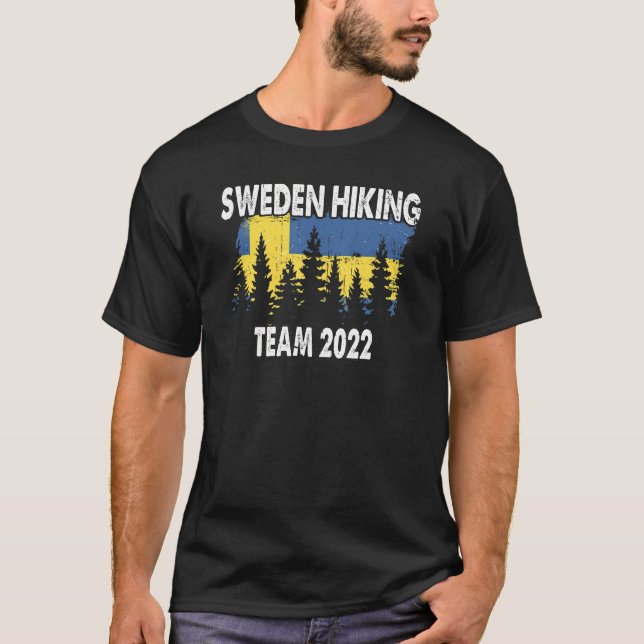 Sverige för Skandinavien sverige Hiking Team 2022 T Shirt (Framsida)