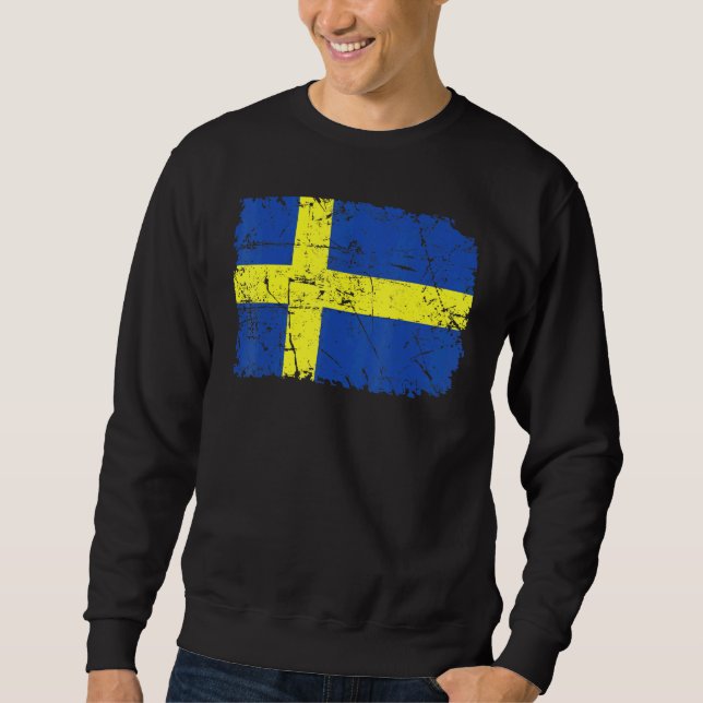 Sverige för Sverige Lång Ärmad Tröja (Framsida)