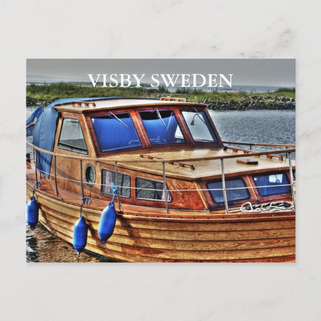 SVERIGE FÖR TRÄBOAT, VISBY VYKORT (Framsida)