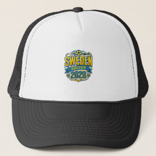 Sverige Fotboll 2026 Fotboll Fet Land Typografi Keps