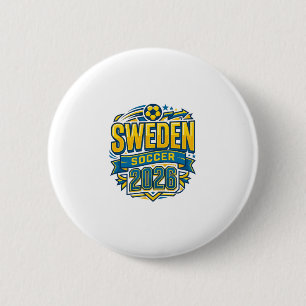 Sverige Fotboll 2026 Fotboll Fet Land Typografi Knapp