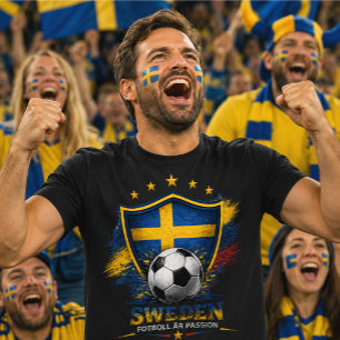 Sverige Fotbollsfan Svenska Fotbolls-VM T Shirt