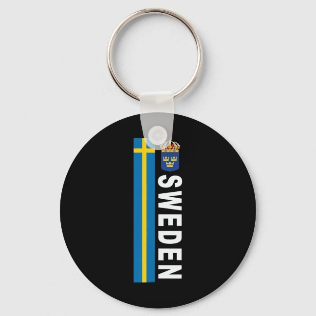 Sverige fotbollsstil svensk flaggdesign  nyckelring (Framsida)