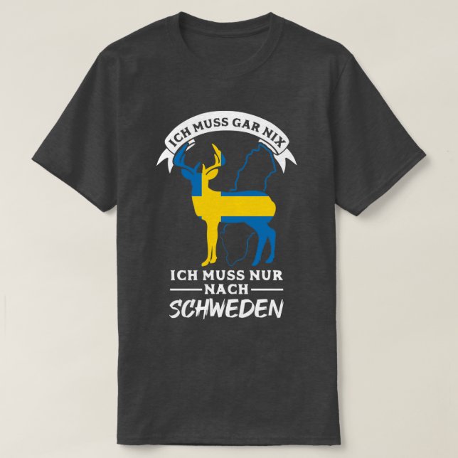Sverige Gift Stockholm Svenska Malmo Fika T Shirt (Design framsida)