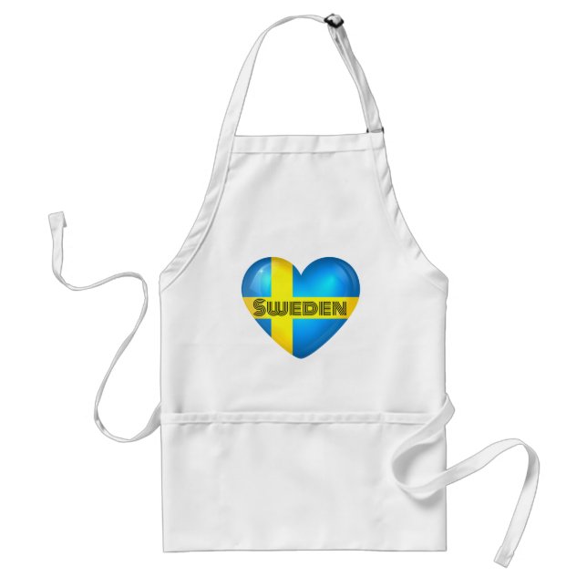 Sverige Heart Flagga Förkläde (Framsidan)