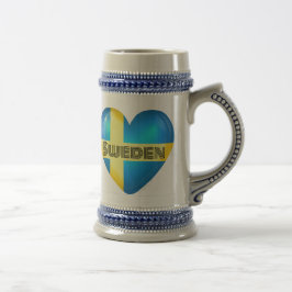 Sverige Heart Flagga Sejdel