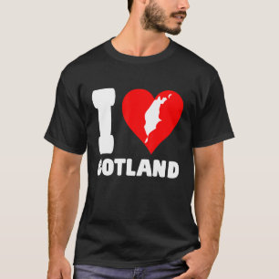 Sverige Heart I Kärlek Gotland T Shirt