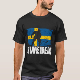 Sverige Hockey svensk Flagga Player Fläkt T Shirt