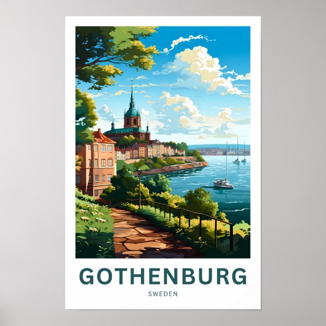 Sverige i Göteborg Travel Skriv ut Poster (Framsidan)