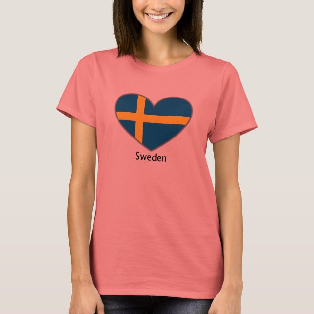 Sverige i mitt hjärta tee shirt (Framsida)