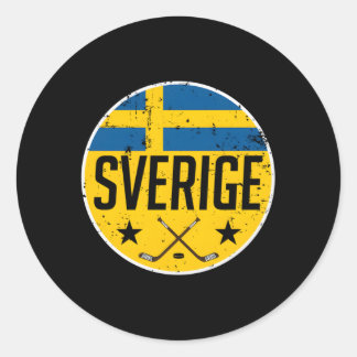 Sverige Ice Hockey Flagga Jersey Supporter Sverige Runt Klistermärke