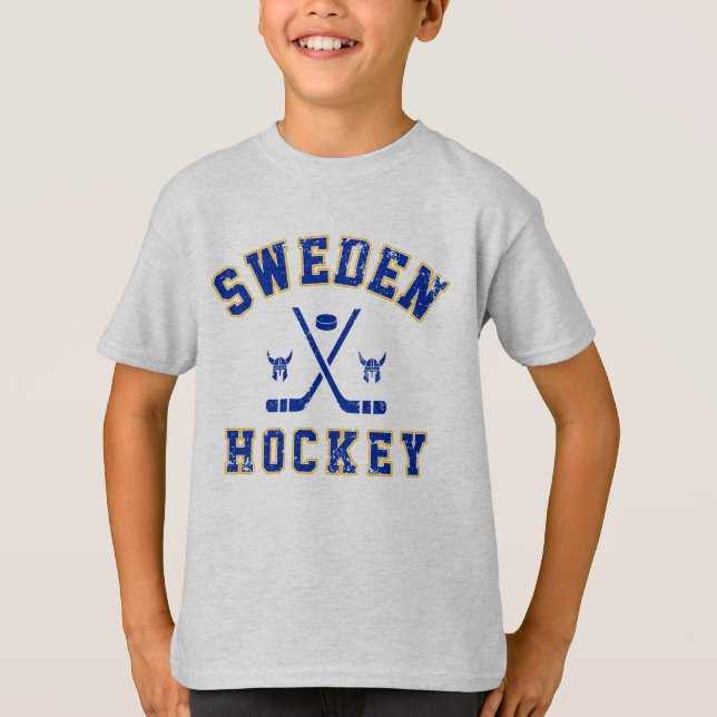 Sverige Ice Hockey T-Shirt (Framsida)