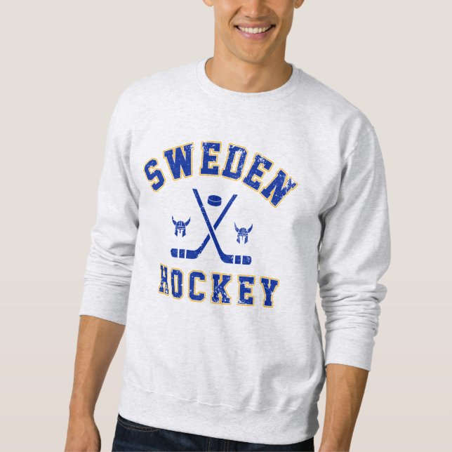 Sverige Ishockey Lång Ärmad Tröja (Framsida)