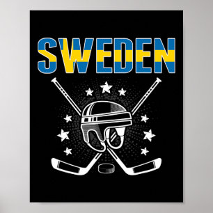 Sverige Ishockeyälskare Jersey - Svensk Hockey T Poster