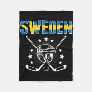Sverige Ishockeyälskare Tröja - Svensk Hockey T Fleecefilt
