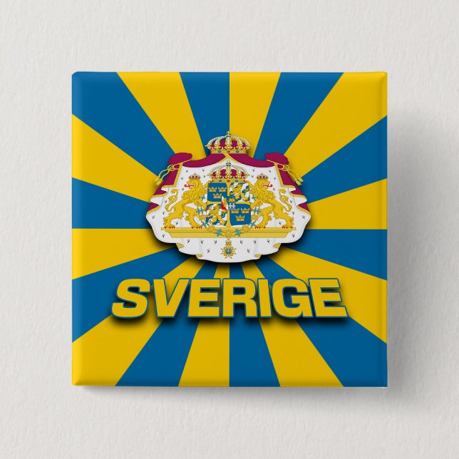 Sverige Jackar om Arm Knapp (Framsida)